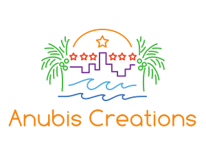 Tropical City Oasis logo design