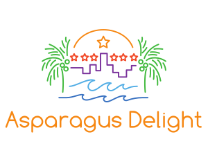 Tropical City Oasis logo design