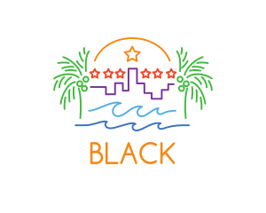 Tropical City Oasis logo design