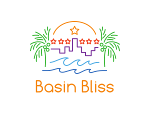 Tropical City Oasis logo design