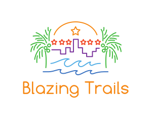 Tropical City Oasis logo design