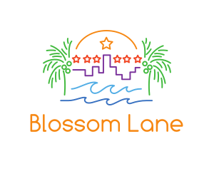 Tropical City Oasis logo design