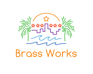 Tropical City Oasis logo design