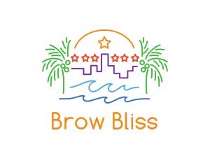 Tropical City Oasis logo design