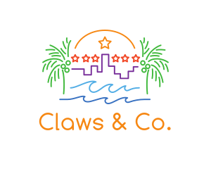 Tropical City Oasis logo design