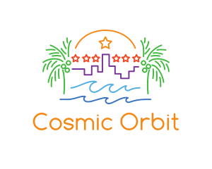 Tropical City Oasis logo design