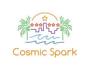 Tropical City Oasis logo design