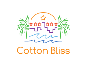 Tropical City Oasis logo design