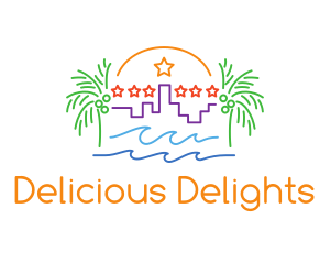 Tropical City Oasis logo design