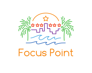 Tropical City Oasis logo design