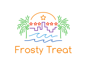 Tropical City Oasis logo design