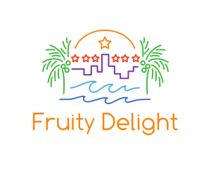 Tropical City Oasis logo design