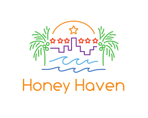 Tropical City Oasis logo design