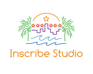 Tropical City Oasis logo design