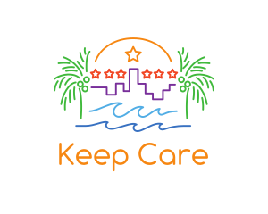 Tropical City Oasis logo design