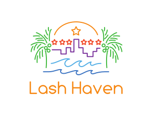 Tropical City Oasis logo design