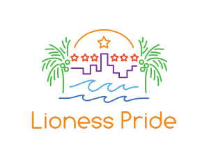 Tropical City Oasis logo design