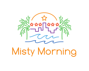 Tropical City Oasis logo design