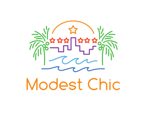 Tropical City Oasis logo design