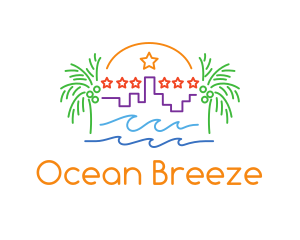 Miami - Tropical City Oasis logo design