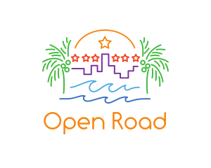 Tropical City Oasis logo design