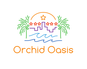 Tropical City Oasis logo design