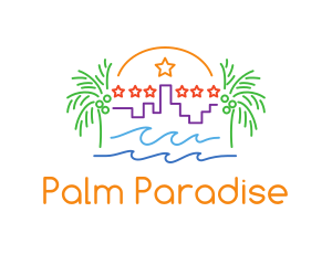 Tropical City Oasis logo design