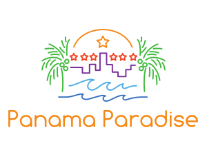 Tropical City Oasis logo design