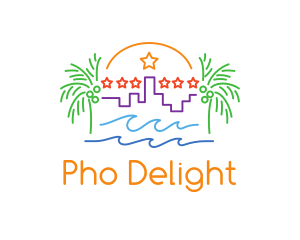 Tropical City Oasis logo design