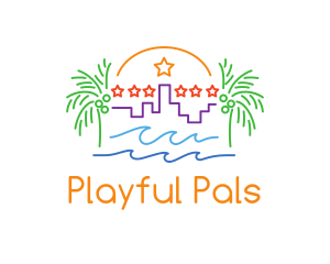 Tropical City Oasis logo design