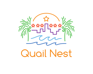 Tropical City Oasis logo design