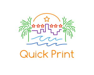 Tropical City Oasis logo design