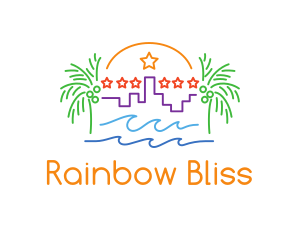 Tropical City Oasis logo design