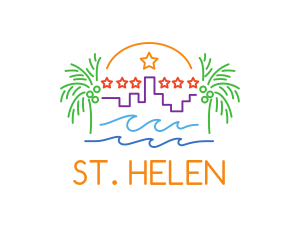 Tropical City Oasis logo design