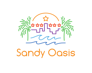 Tropical City Oasis logo design