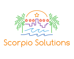 Tropical City Oasis logo design