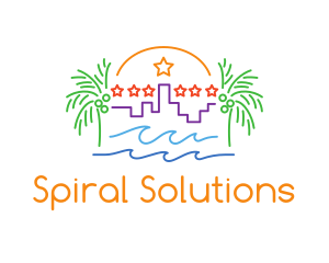 Tropical City Oasis logo design