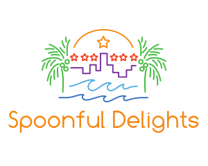 Tropical City Oasis logo design