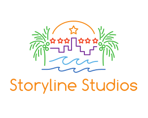 Tropical City Oasis logo design