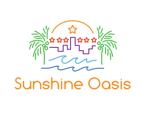 Tropical City Oasis logo design