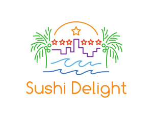 Tropical City Oasis logo design