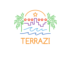 Tropical City Oasis logo design