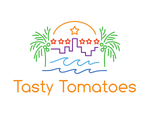 Tropical City Oasis logo design