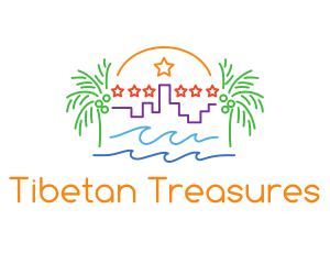 Tropical City Oasis logo design