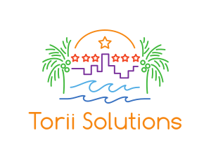 Tropical City Oasis logo design