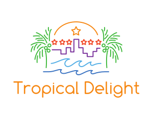 Tropical City Oasis logo design