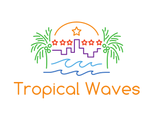 Tropical City Oasis logo design