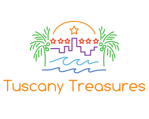 Tropical City Oasis logo design