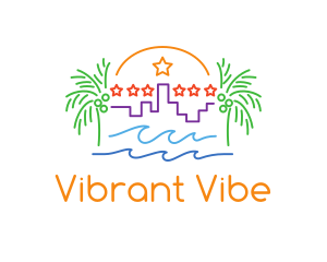 Tropical City Oasis logo design