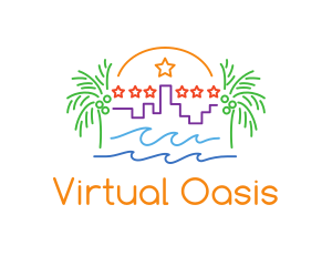 Tropical City Oasis logo design